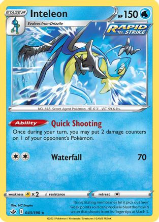 Inteleon (43/198) [Deck Exclusives] - Rare