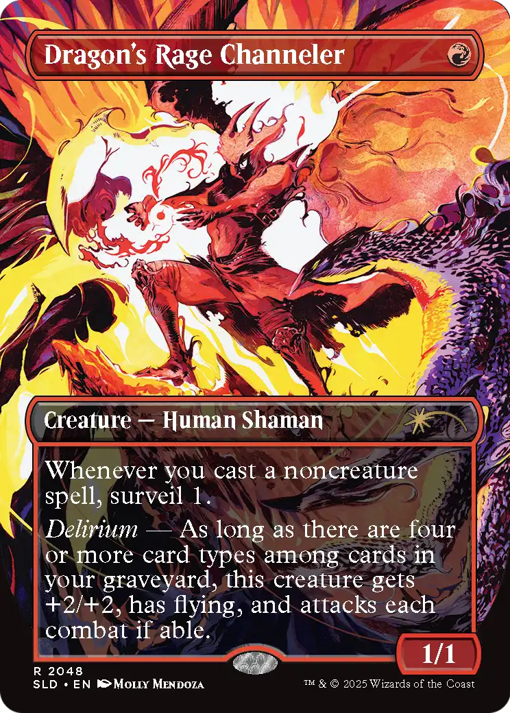 Dragon's Rage Channeler (SLD-2048) (Borderless) [Secret Lair Drop] Foil