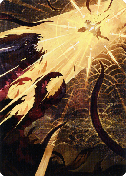 Defiant Strike // Defiant Strike (ASTX-062) (Borderless) [Strixhaven Art Series] Foil