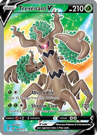 Trevenant V (Full Art) (168/203) [SWSH07 Evolving Skies] Holofoil - Ultra Rare