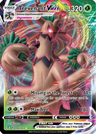 Trevenant VMAX (014/203) [SWSH07 Evolving Skies] Holofoil - Ultra Rare