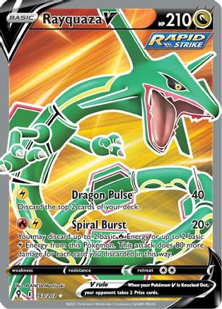Rayquaza V (Full Art) (193/203) [SWSH07 Evolving Skies] Holofoil - Ultra Rare