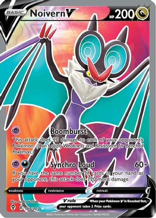 Noivern V (Full Art) (195/203) [SWSH07 Evolving Skies] Holofoil - Ultra Rare