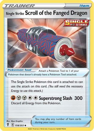 Single Strike Scroll of the Fanged Dragon (158/203) [SWSH07 Evolving Skies] - Uncommon