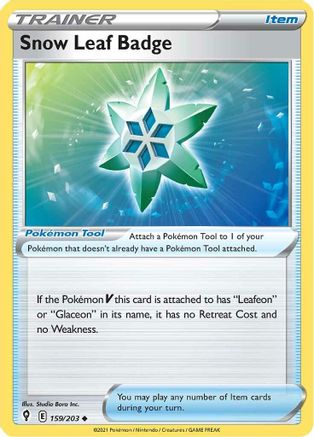 Snow Leaf Badge (159/203) [SWSH07 Evolving Skies] - Uncommon