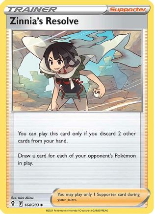 Zinnia's Resolve (164/203) [SWSH07 Evolving Skies] Reverse Holofoil - Uncommon