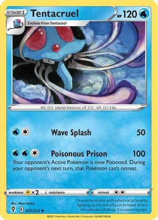 Tentacruel (027/203) [SWSH07 Evolving Skies] - Uncommon