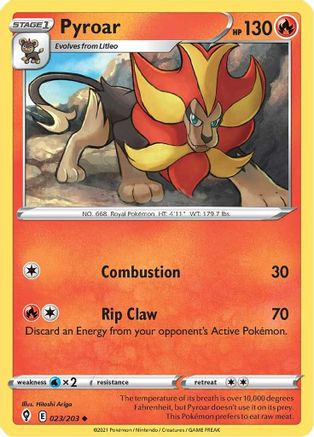 Pyroar (023/203) [SWSH07 Evolving Skies] - Uncommon