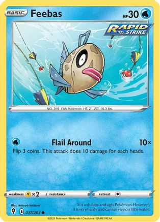 Feebas (037/203) [SWSH07 Evolving Skies] - Common