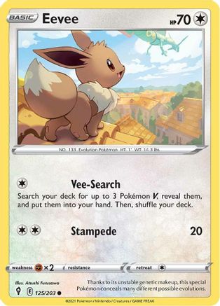 Eevee (125/203) [SWSH07 Evolving Skies] - Common