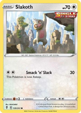 Slakoth (129/203) [SWSH07 Evolving Skies] - Common