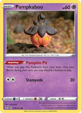 Pumpkaboo (076/203) [SWSH07 Evolving Skies] - Common