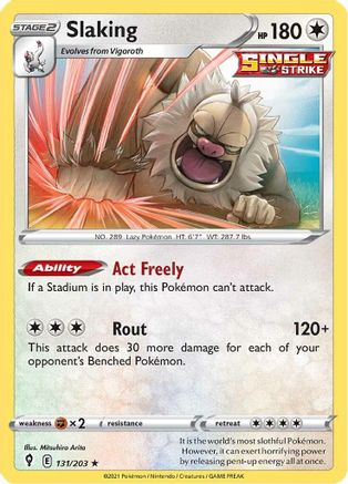 Slaking (131/203) [SWSH07 Evolving Skies] Reverse Holofoil - Holo Rare