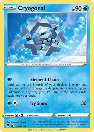 Cryogonal (043/203) [SWSH07 Evolving Skies] Reverse Holofoil - Common