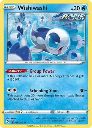Wishiwashi (046/203) [SWSH07 Evolving Skies] Reverse Holofoil - Rare