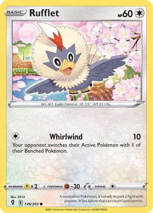 Rufflet (136/203) [SWSH07 Evolving Skies] - Common