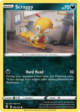 Scraggy (098/203) [SWSH07 Evolving Skies] - Common
