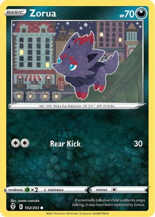 Zorua (102/203) [SWSH07 Evolving Skies] - Common