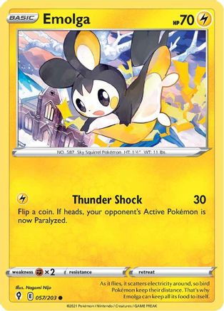 Emolga (057/203) [SWSH07 Evolving Skies] Reverse Holofoil - Common