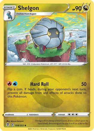 Shelgon (108/203) [SWSH07 Evolving Skies] Reverse Holofoil - Uncommon