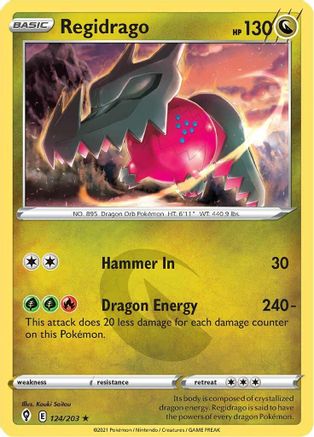 Regidrago (124/203) [SWSH07 Evolving Skies] Reverse Holofoil - Holo Rare