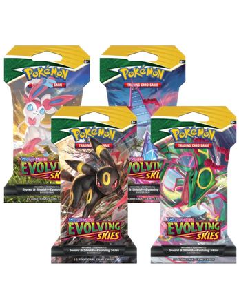 Evolving Skies Sleeved Booster Pack Art Bundle [Set of 4]