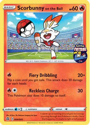 Scorbunny on the Ball (Pokemon Futsal) (004/005) [Miscellaneous Cards & Products] - Promo