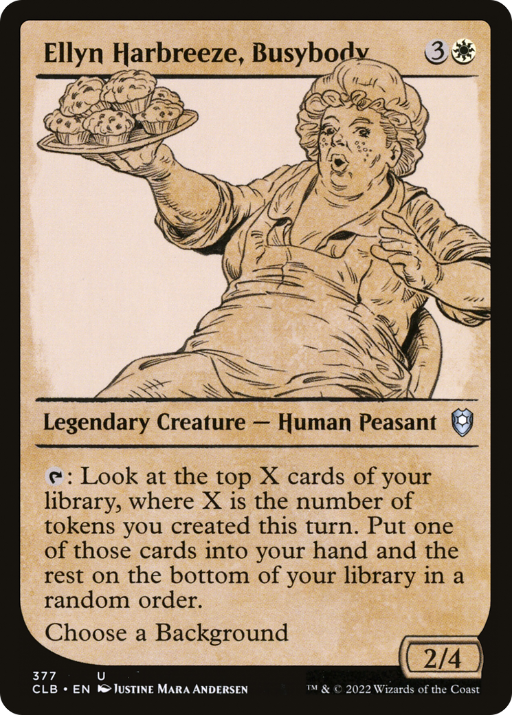 Ellyn Harbreeze, Busybody (Showcase) (CLB-377) [Commander Legends: Battle for Baldur's Gate] Foil