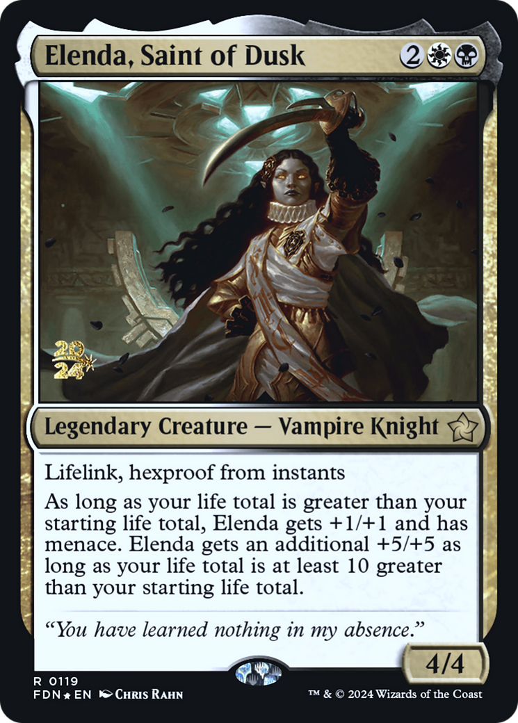Elenda, Saint of Dusk (PRE-119) [Foundations Promos] Foil