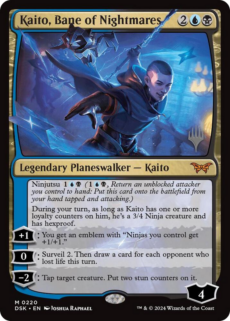 Kaito, Bane of Nightmares (PPDSK-220) [Promo Pack: Duskmourn: House of Horror Promos] Foil