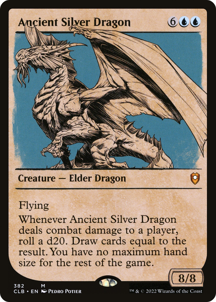Ancient Silver Dragon (Showcase) (CLB-382) [Commander Legends: Battle for Baldur's Gate] Foil