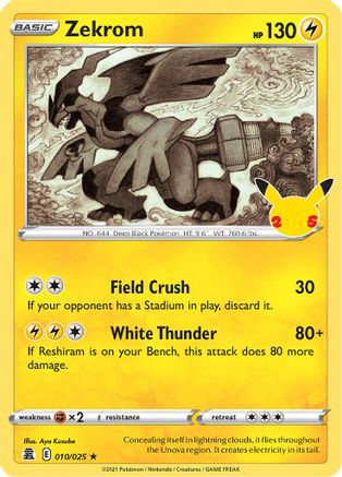 Zekrom (010/25) [Celebrations] Holofoil - Holo Rare