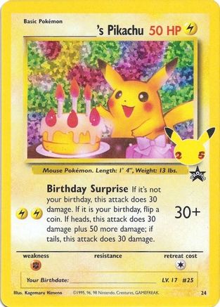 ______'s Pikachu (024/25) [Celebrations Classic Collection] Holofoil - Classic Collection