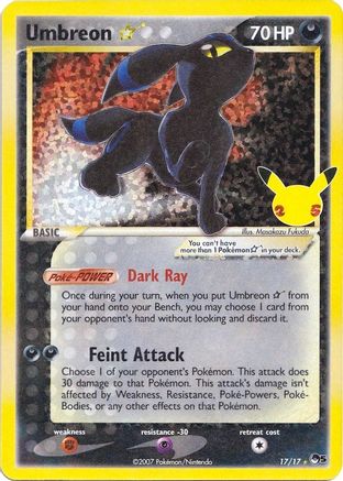 Umbreon Star (017/25) [Celebrations Classic Collection] Holofoil - Classic Collection