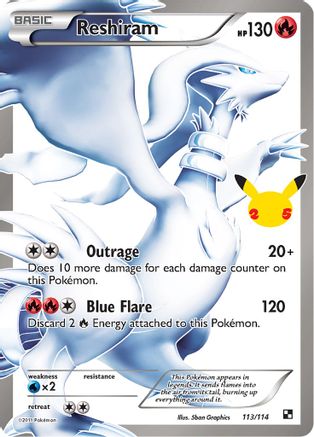 Reshiram (113/25) [Celebrations Classic Collection] Holofoil - Classic Collection