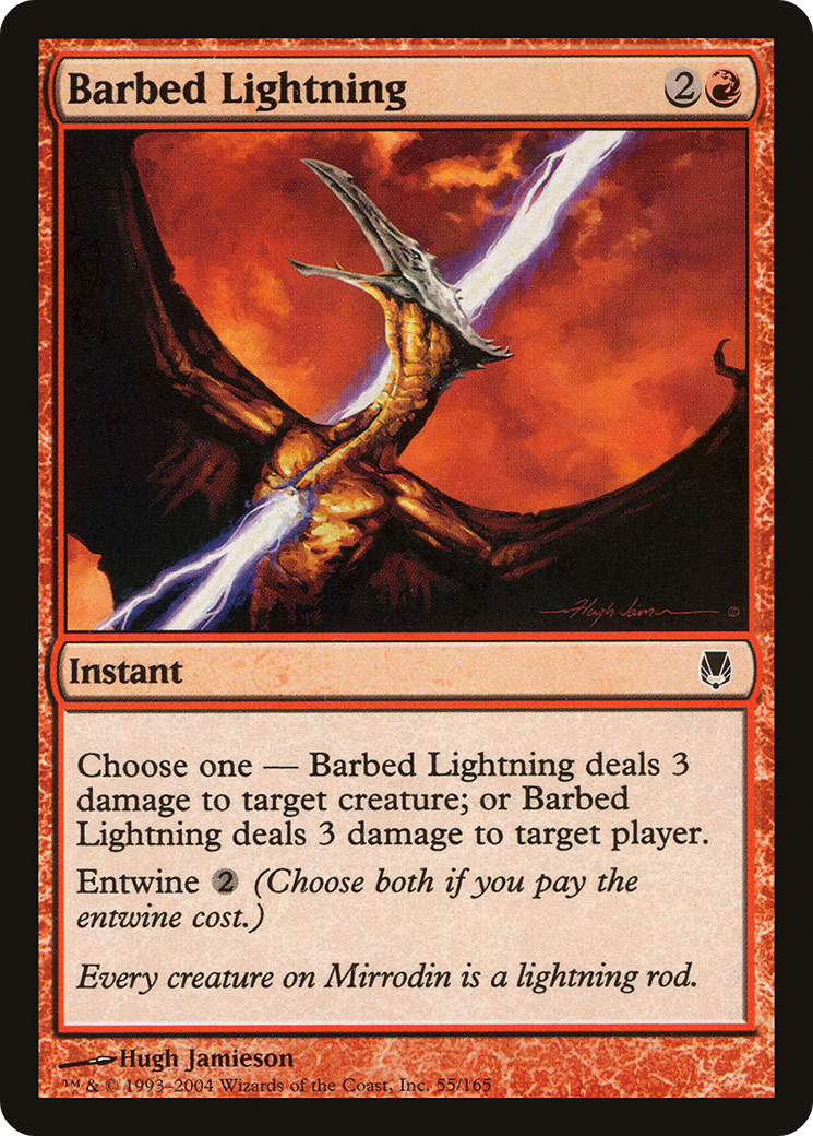 Barbed Lightning (DST-055) [Darksteel] Foil
