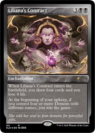 Liliana's Contract (SLD-161) (Foil Etched) [Secret Lair Drop Series] Foil