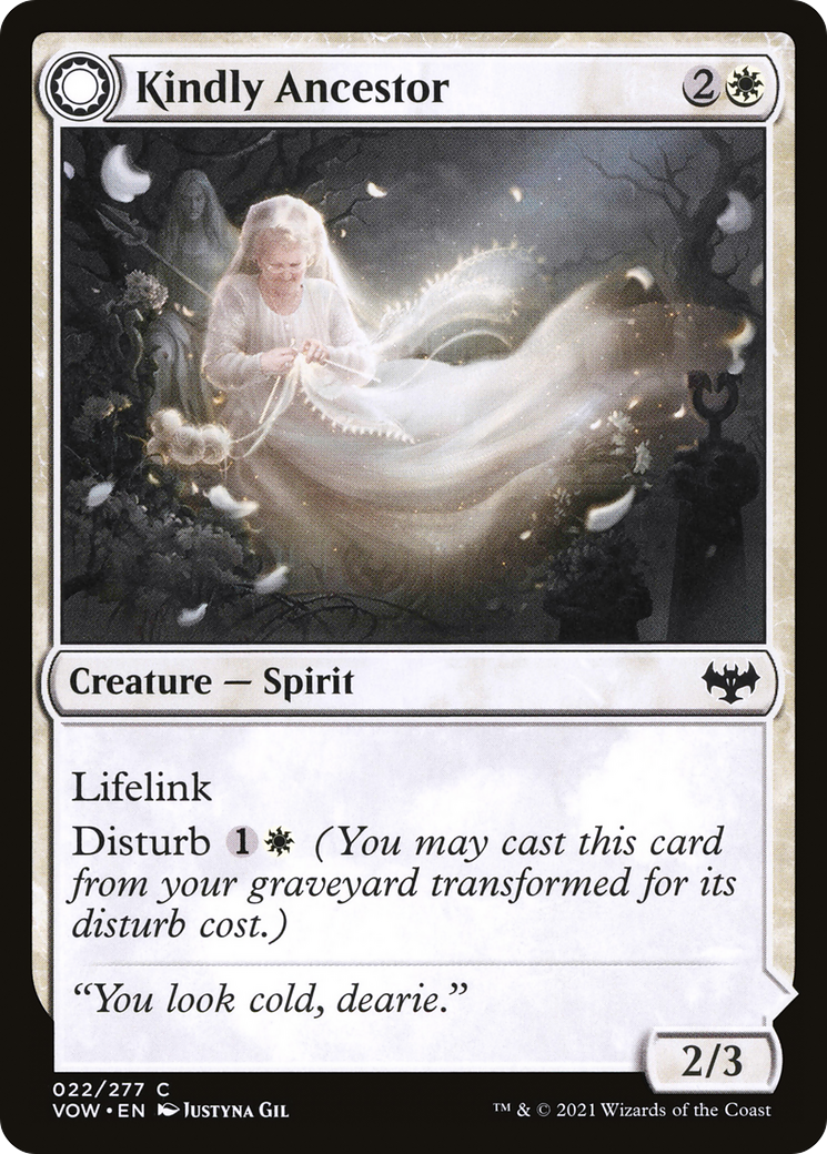 Kindly Ancestor (VOW-022) [Innistrad: Crimson Vow] Foil