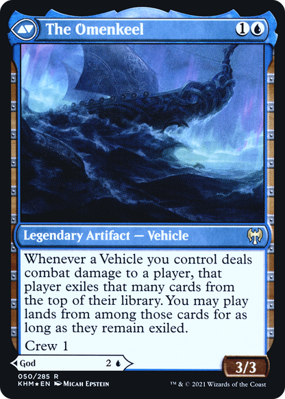 Cosima, God of the Voyage // The Omenkeel (PRE-50S) [Kaldheim Promos] Foil