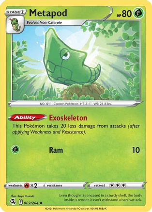 Metapod (002/264) [SWSH08 Fusion Strike] - Uncommon
