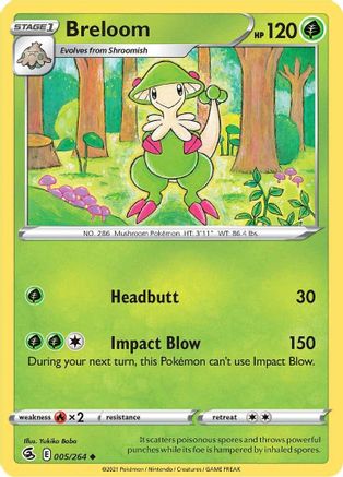 Breloom (005/264) [SWSH08 Fusion Strike] Reverse Holofoil - Uncommon