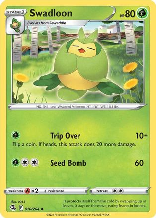 Swadloon (010/264) [SWSH08 Fusion Strike] Reverse Holofoil - Uncommon