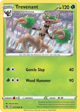 Trevenant (017/264) [SWSH08 Fusion Strike] Reverse Holofoil - Uncommon