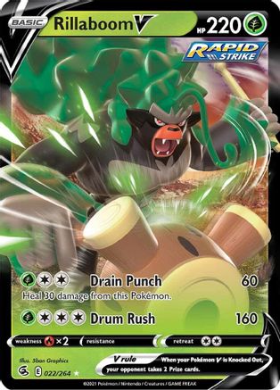 Rillaboom V (022/264) [SWSH08 Fusion Strike] Holofoil - Ultra Rare