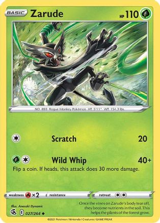 Zarude (027/264) [SWSH08 Fusion Strike] Reverse Holofoil - Uncommon