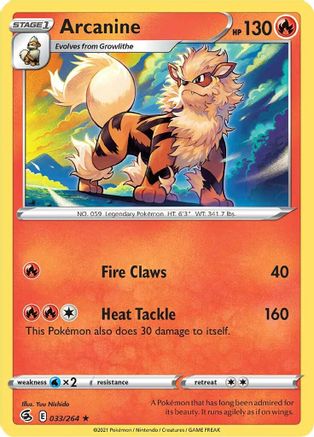 Arcanine (033/264) [SWSH08 Fusion Strike] - Rare
