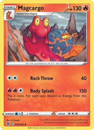 Magcargo (035/264) [SWSH08 Fusion Strike] Reverse Holofoil - Uncommon