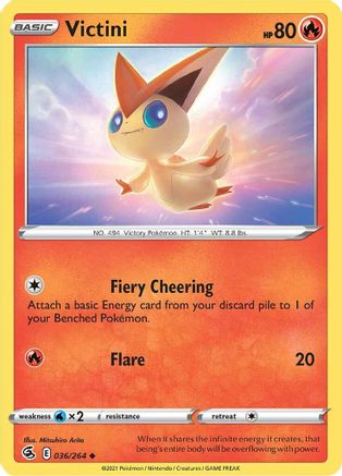 Victini (036/264) [SWSH08 Fusion Strike] Reverse Holofoil - Uncommon