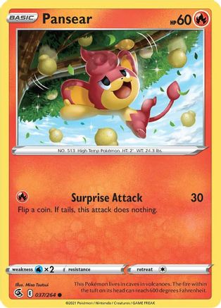 Pansear (037/264) [SWSH08 Fusion Strike] - Common