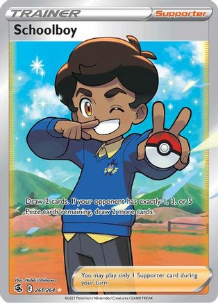 Schoolboy (Full Art) (261/264) [SWSH08 Fusion Strike] Holofoil - Ultra Rare